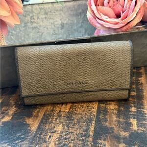 Bvlgari Tweed & Dark Brown Leather Wallet 14939661